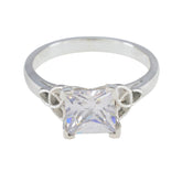 Skylar White Solitaire Ring for Women with Elegant Design Cubic zirconia CZ White